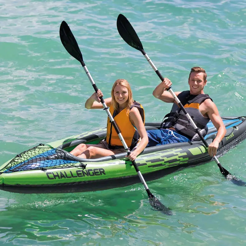 Intex Challenger K2 Inflatable Kayak – 2-Person Recreational Kayak with Paddles & Hand Pump Included