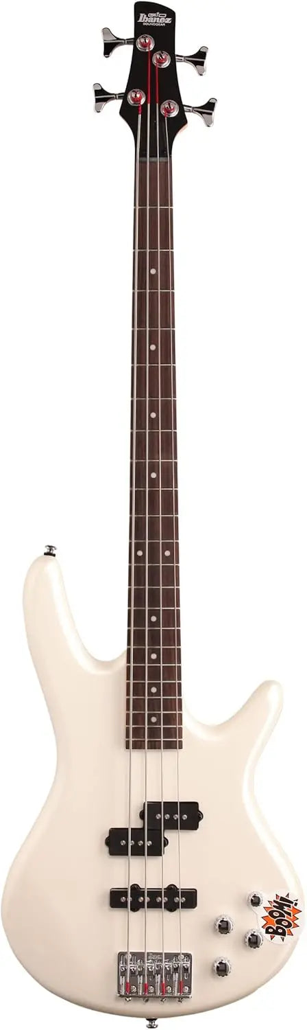 Ibanez GSR200 4-String Electric Bass Guitar, Pearl White, Right-Handed, Powersound Pickups