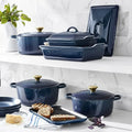 Premium 20-Piece Cast Iron Cookware Collection Including Skillet and Lidded Saucepan