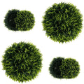 Pair of 18-Inch Artificial Cedar Topiary Balls – Lifelike Cypress Spheres for Exterior Décor
