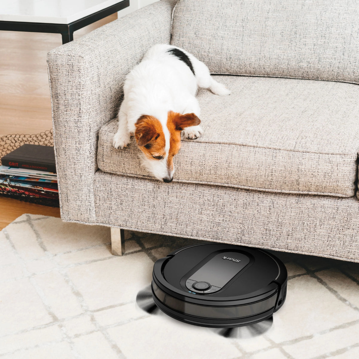 Shark - IQ Robot Self-Empty XL RV1001AE, Wi-Fi Connected, Robot Vacuum with Self-Cleaning Brushroll - Black